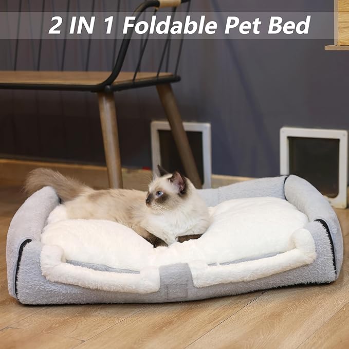 Cat Bed for Indoor Cats，Foldable cat cave，Anti-Slip & Water-Resistant - Image 3