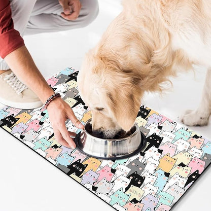 Pet Feeding Mat for Floors Waterproof Dog Mat for Food and Water Absorbent - Image 7