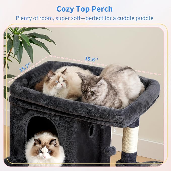 Heybly Cat Tree, 25.6-inch Cat Tower - Image 9