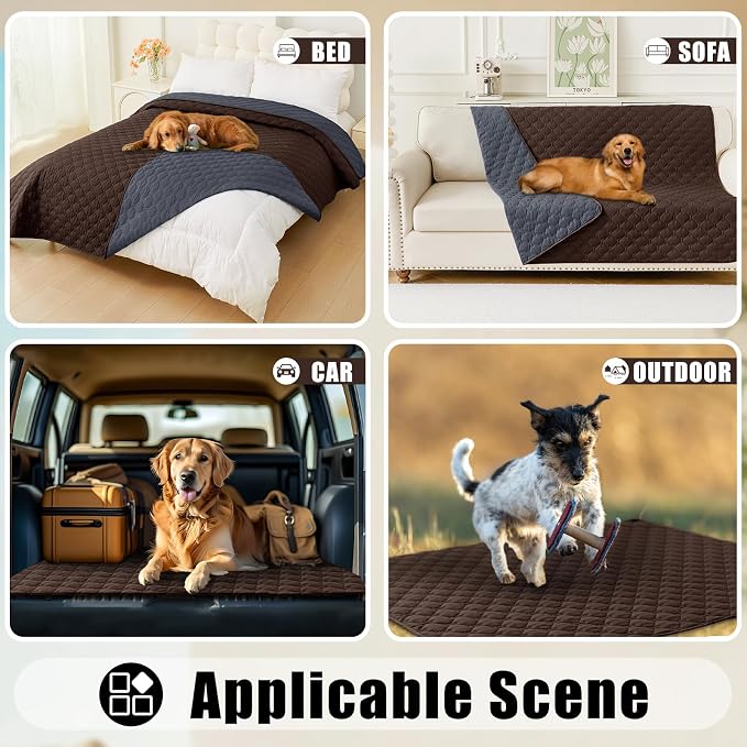 Smiry Waterproof Dog Bed Cover Blanket, Soft Reversible Pet Blanket, Washable - Image 7
