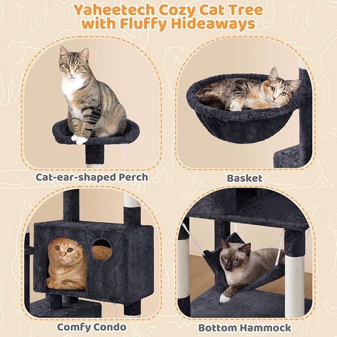Yaheetech Multil-Level Cat Tree Cat House - Image 3