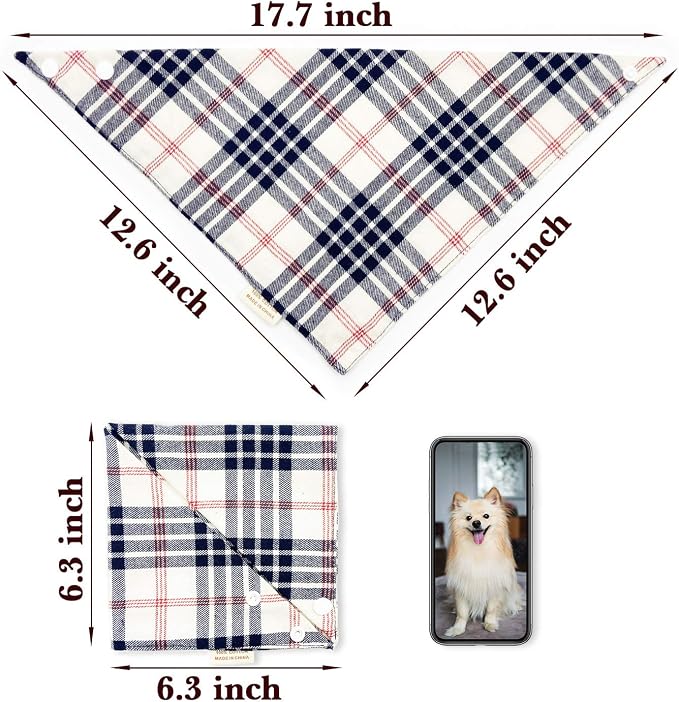 5PCS Dog Bandanas with Button - Image 4