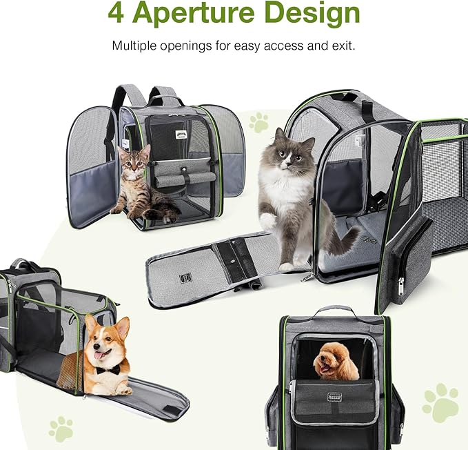 Lekebobor Large Cat Backpack Carrier Expandable Pet Carrier Backpack - Image 5