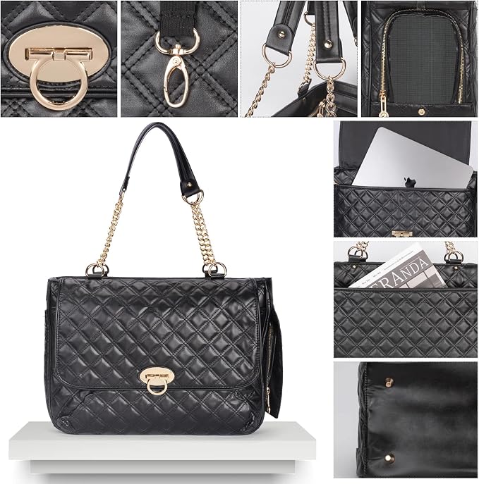 Fashion Pet Carrier Dogs Cat Small Animals Purse Bag, Leather Pet Carriers Dog - Image 5