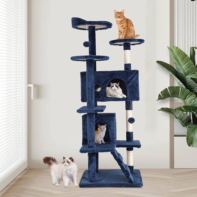 Cat Tree for Indoor Cats, Space Saving Cat Activity Center, Durable Pet Play - Image 7