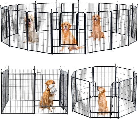 Dog Playpen, Portable Outdoor Dog Fence, Dog Playpen by XDPET