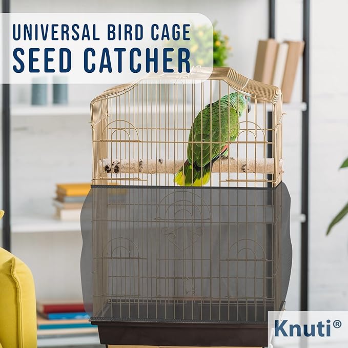 Universal Bird Cage Seed Catcher Universal Mesh Skirt Cover Stretchy Small - Image 2