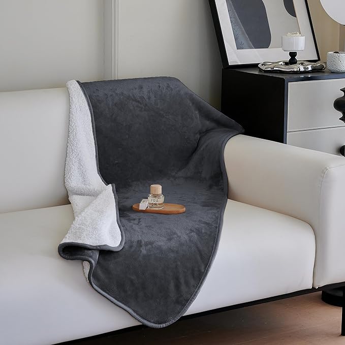 gogobunny Dog Blanket, Waterproof Reversible Sherpa Fleece Throw Blanket - Image 6
