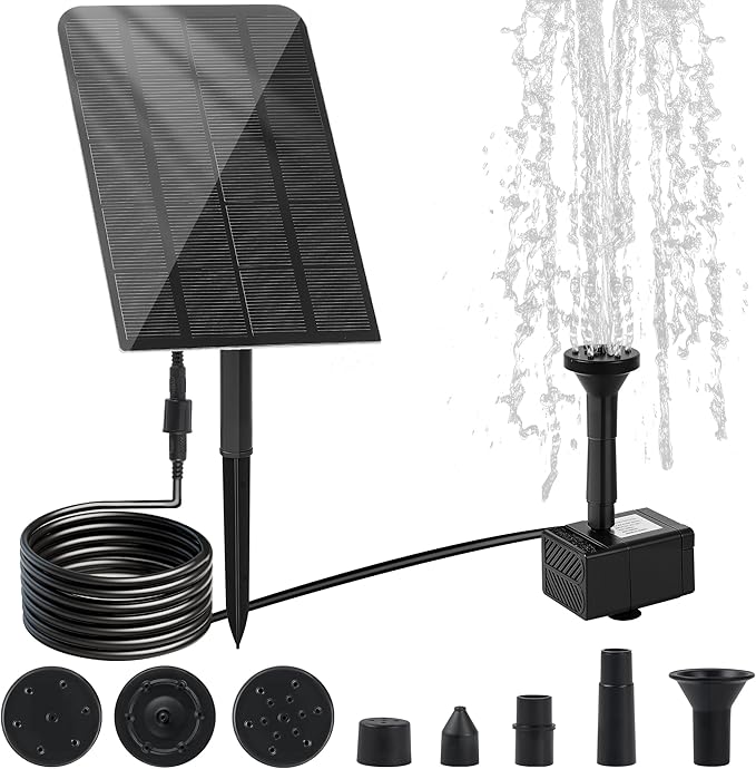Solar Water Fountain for Bird Bath Solar Water Pump by LAWOHO
