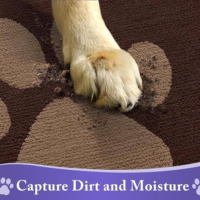Buganda Dog Door Mat for Muddy Paws, Absorbent Dirt Trapper Non Slip Indoor - Image 4