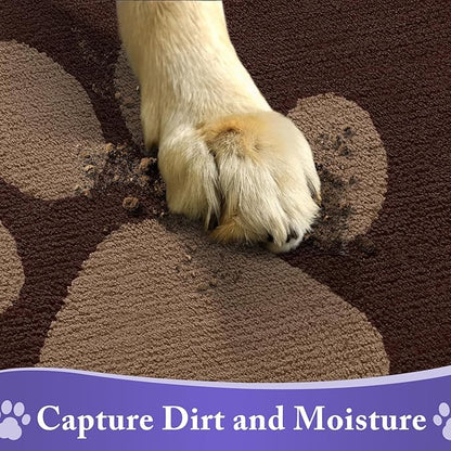 Buganda Dog Door Mat for Muddy Paws, Absorbent Dirt Trapper Non Slip Indoor - Image 4