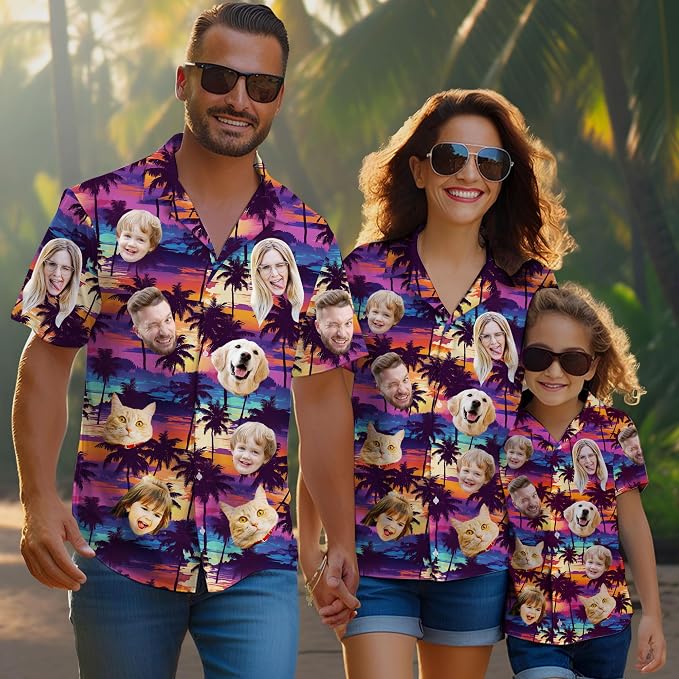 Custom Hawaiian Shirt with Face Photo Picture - Image 3