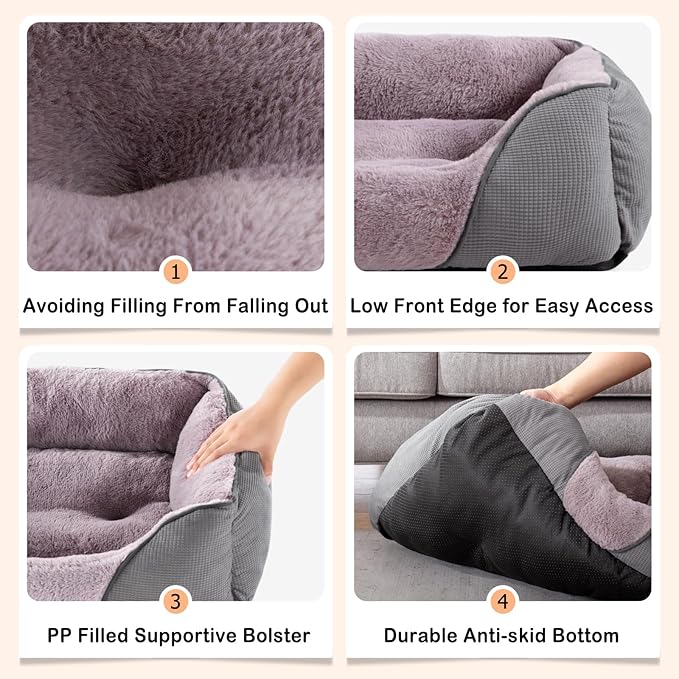 MIXJOY Dog Beds for Medium Dogs Washable, Calming Pet Bed Medium Size Dog - Image 3