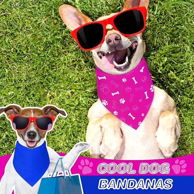 Kacctyen 100 Pieces Dog Bandanas Bulk Plain Blank Heat Transfer Triangle Dog - Image 2