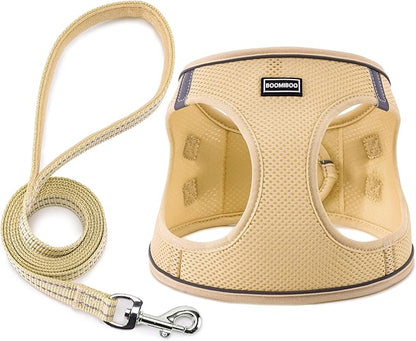 Dog Harness with Leash Set, No Pull Adjustable Reflective Step-in Puppy Pet by BOOMIBOO