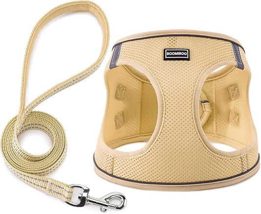 Dog Harness with Leash Set, No Pull Adjustable Reflective Step-in Puppy Pet by BOOMIBOO