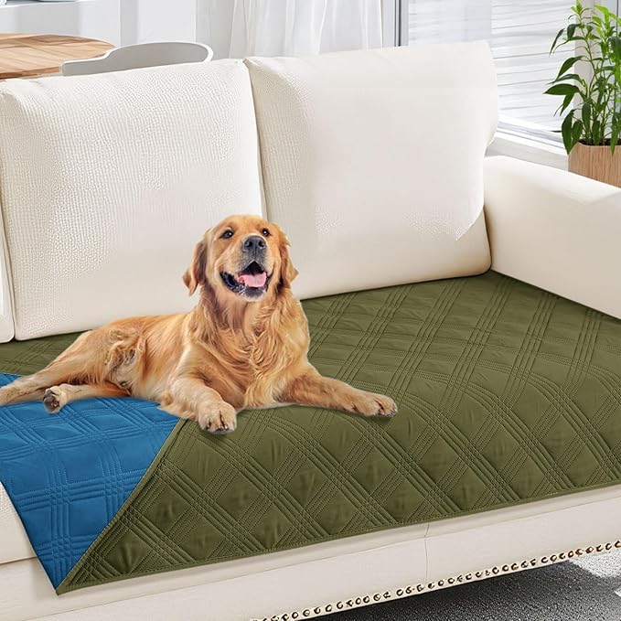 hyha Waterproof Dog Blanket, Reversible Pet Bed Blanket, Soft Sofa Couch Cover by hyha