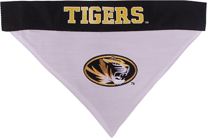 Pets First Collegiate Pet Accessories, Reversible Bandana, Missouri Tigers - Image 2