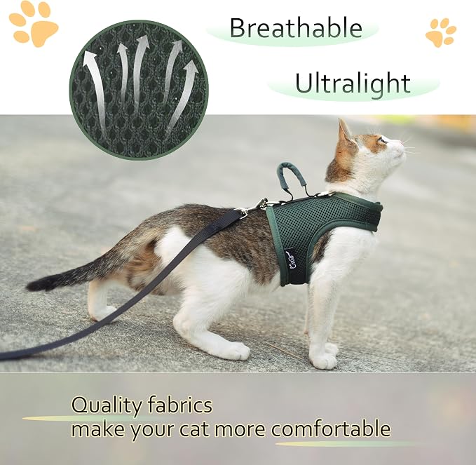 Kitty Harness and Leash for Walking Escape Proof Breathable Mesh Fabric - Image 4