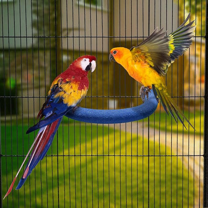 U Shape Parrot Perch Stand Toy Bird Platform Sand Paw Grinding Clean Stick - Image 2