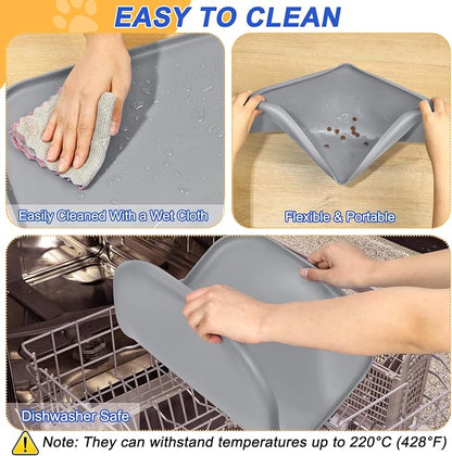 Silicone Pet Feeding Mat with Raised Edge - Image 6