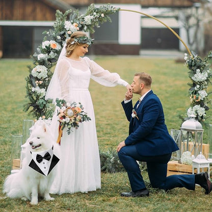 ADOGGYGO Formal Dog Tuxedo Wedding Pet Bandana Collar - Image 3