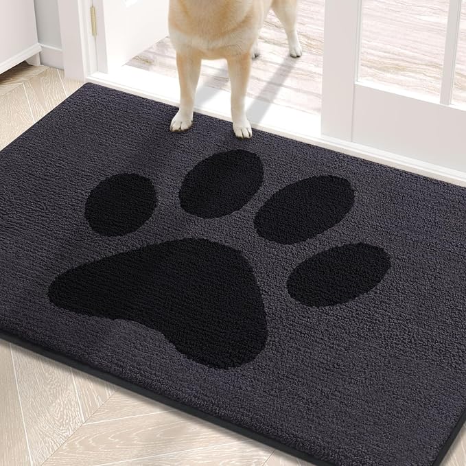Buganda Dog Door Mat for Muddy Paws, Absorbent Dirt Trapper Non Slip Indoor by Buganda