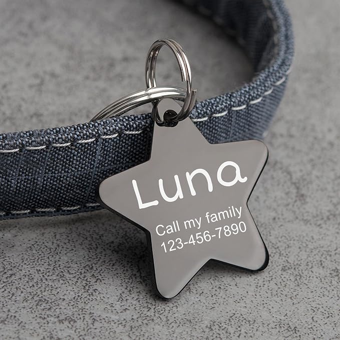 Anavia Personalized Pet ID Tags, Stainless Steel Glossy Laser Engraved Dog Cat - Image 8