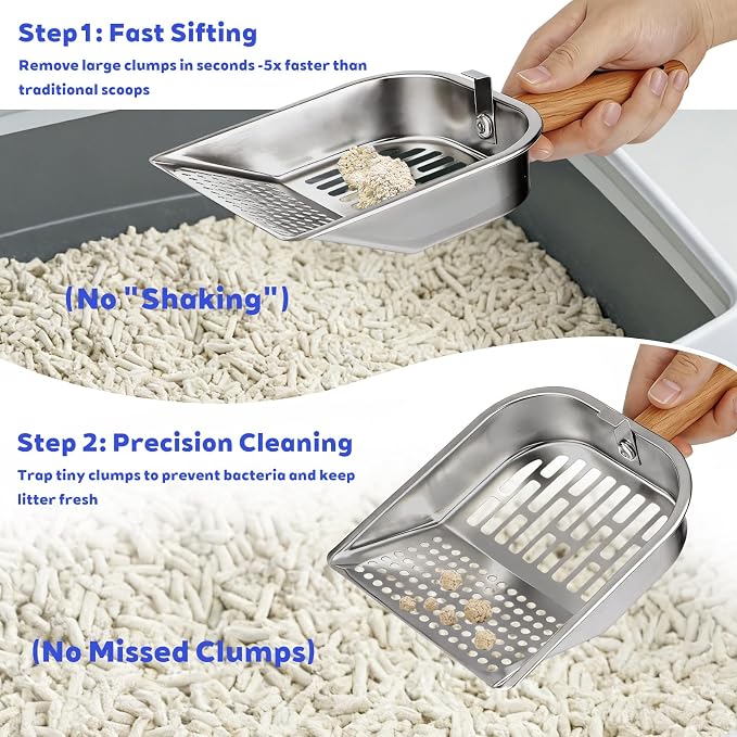 Litter Scooper, Metal Litter Scoop, Pooper Scooper - Image 3