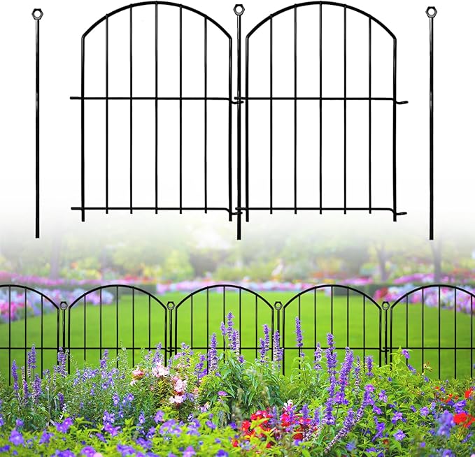 Decorative Garden Fence 17in x18ft, 18 Pack Rustproof Metal No Dig Fence Animal - Image 9