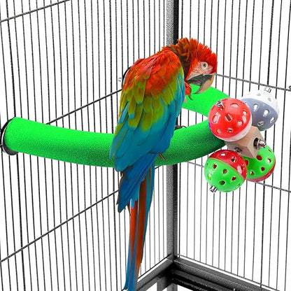 U Shape Parrot Perch Stand Toy Bird Platform Sand Paw Grinding Clean Stick by FrgKbTm