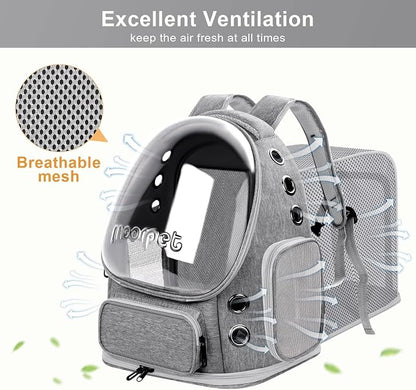 Breathable Cat Bubble Backpack Large Space Pet Carrier Backpack Expandable - Image 2