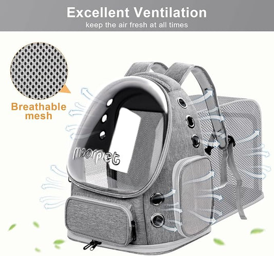 Breathable Cat Bubble Backpack Large Space Pet Carrier Backpack Expandable - Image 2