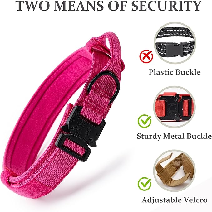 Tactical Dog Collar, Adjustable Military Training Nylon Dog Collar - Image 4