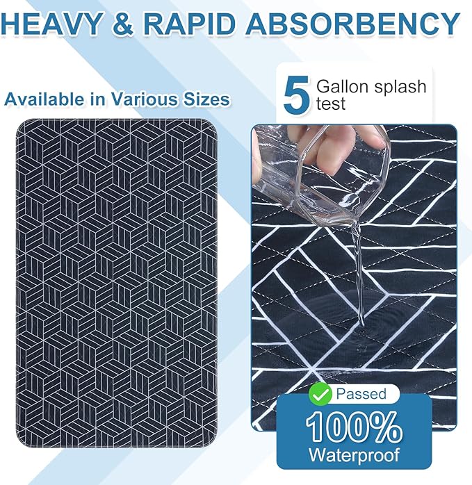 OUTCREATOR® Washable Bed Pads 34" x 56", Incontinence Mattress Protector - Image 2