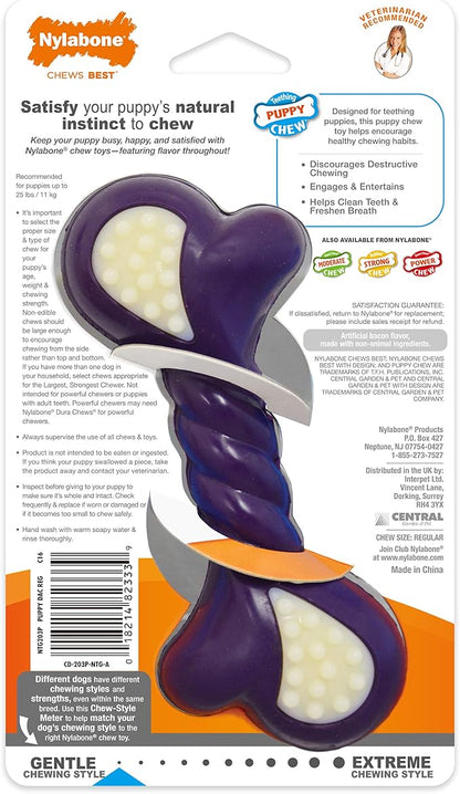 Nylabone Double Action Bone Puppy Chew Toy, Rubber Teething Toys - Image 8