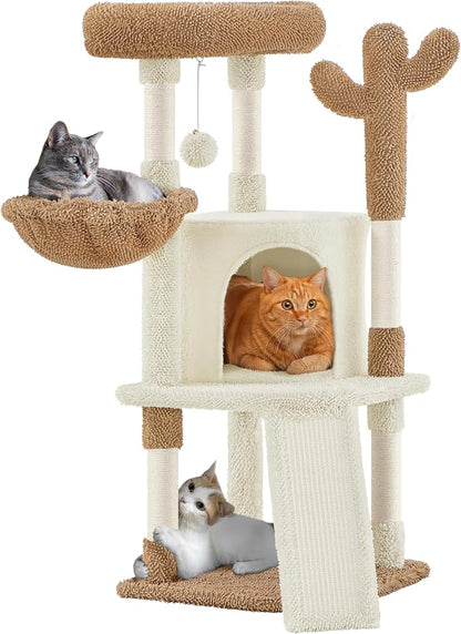 Yaheetech Cactus Cat Tree, 42in Cat Tower by Yaheetech