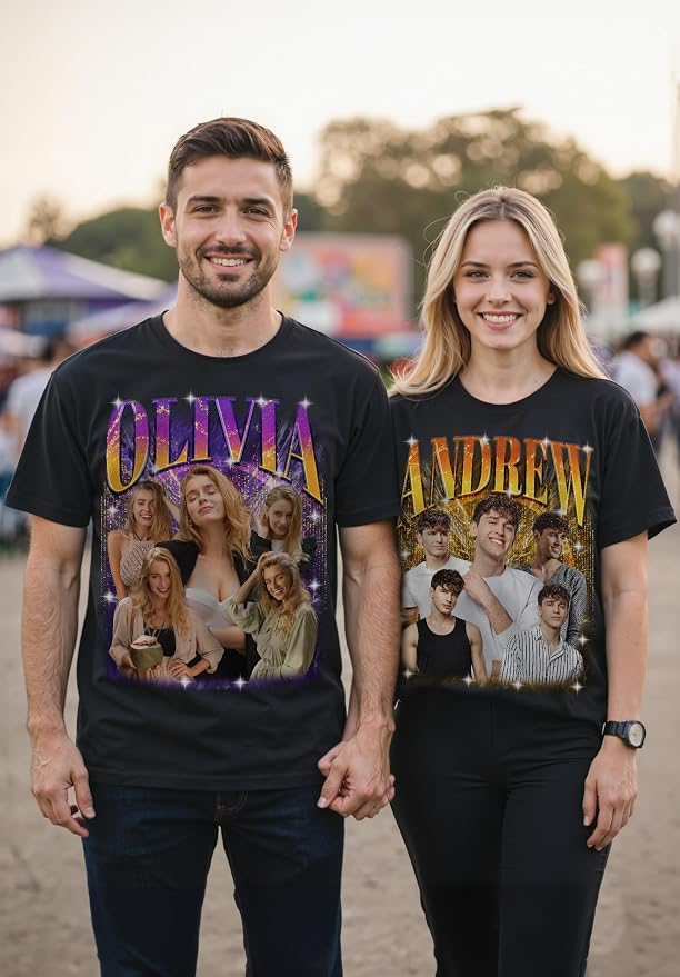 Custom Bootleg Rap Shirt with Photo Text, Vintage Custom Picture Shirt - Image 6