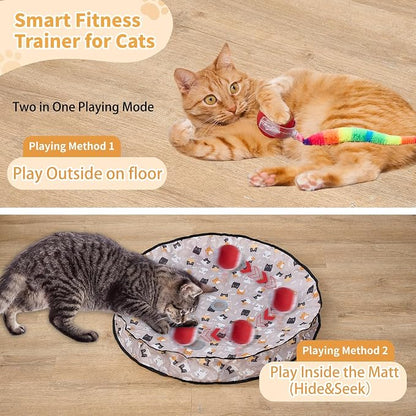 Interactive Cat Toys for Indoor Cats – Moving Ball Cat Play Mat, Interactive - Image 3