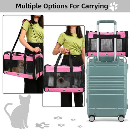 Soft Sided Cat/Dog Carrier, Collapsible Pets Travel Carriers - Image 3