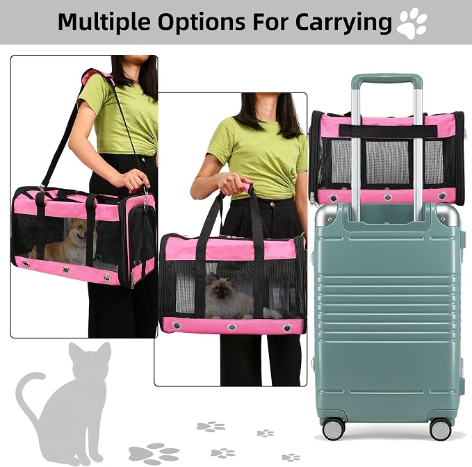 Soft Sided Cat/Dog Carrier, Collapsible Pets Travel Carriers - Image 3