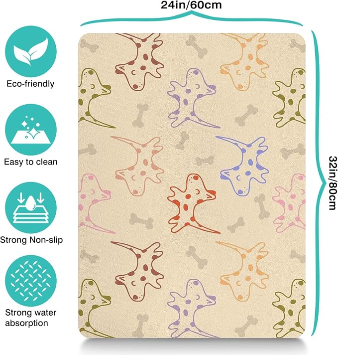 Pet Feeding Mat for Floors Waterproof Dog Mat for Food and Water Absorbent - Image 4