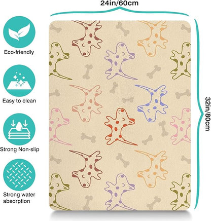 Pet Feeding Mat for Floors Waterproof Dog Mat for Food and Water Absorbent - Image 4