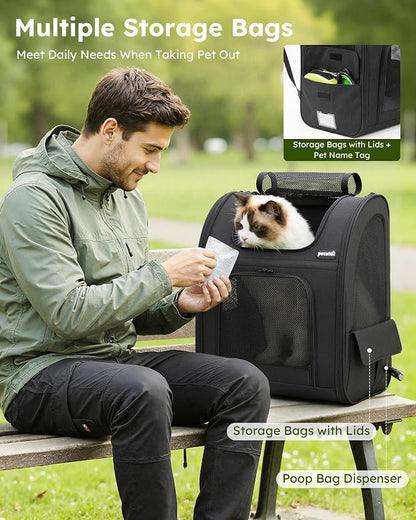 Pecute Cat Backpack Carrier XL, Expandable Pet Backpack - Image 9