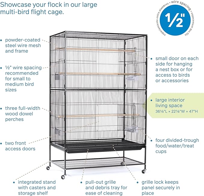 Prevue Hendryx Pet Products Wrought Iron Flight Cage - Image 3