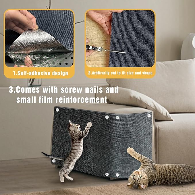 Cat Scratch Mat, Couch Protector from Cats Claw, Cat Scratch Furniture - Image 3