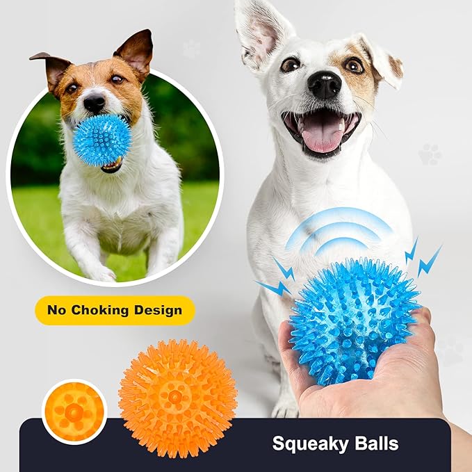 VITEVER 3.5” Squeaky Dog Toy Balls Puppy Chew Toys - Image 4