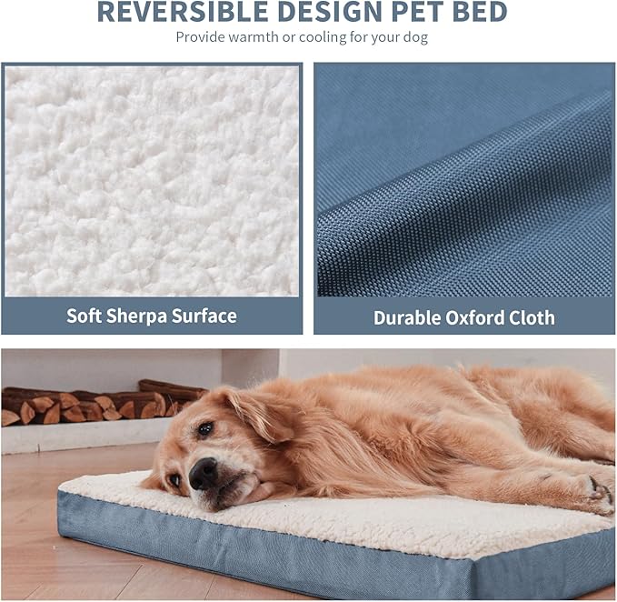 Plush Orthopedic Dog Bed for Medium Dogs & Puppies, Waterproof Dog Beds 30x20 - Image 4