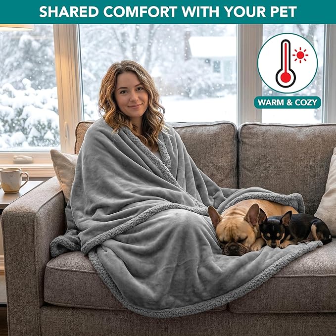 PetAmi Waterproof Dog Blanket for Queen Bed Large XL Dog Throw for Couch Cover - Image 4