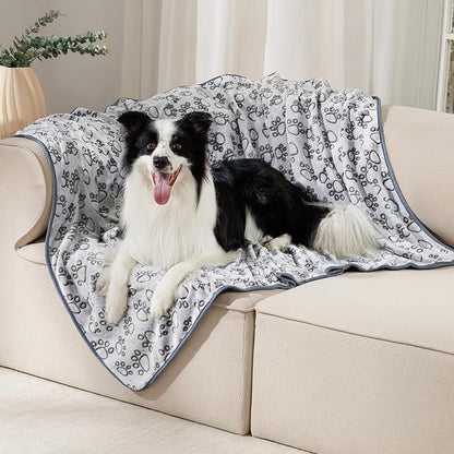 Luciphia 1 Pack 3 Blankets Fluffy Premium Fleece Pet Blanket Flannel Paw - Image 8